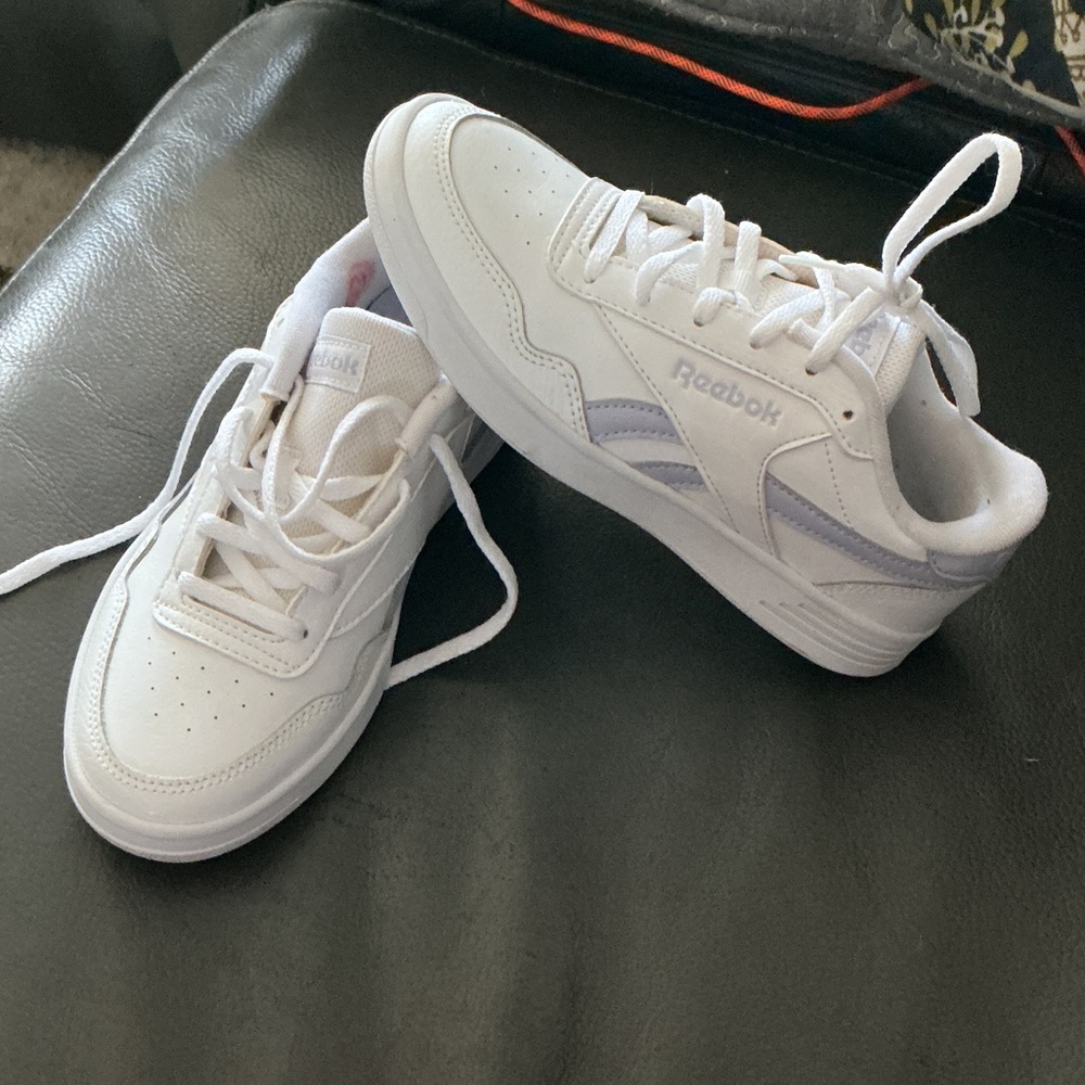 Reebok Classic White and Gray Sneakers